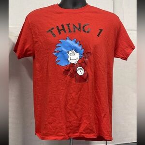 Dr. Seuss “Thing 1” Red T-Shirt Unisex Adult Size Medium Short Sleeves